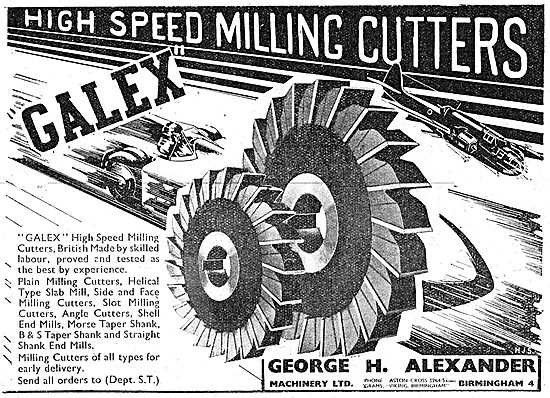 George Alexander Galex High Speed Milling Cutters                