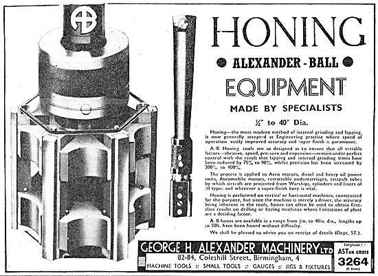 George Alexander Alexander-Ball Honing Equipment                 