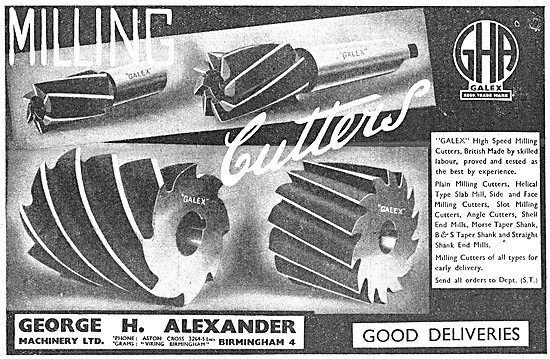 George Alexander GALEX Milling Cutters                           