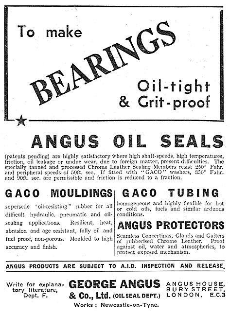  Angus Oil Seals For Aircraft & Engine Components                