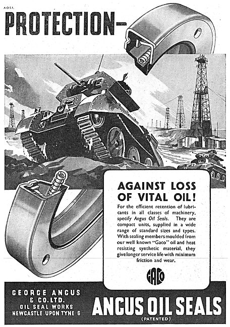 George Angus Oil Seals 1942 Advert                               