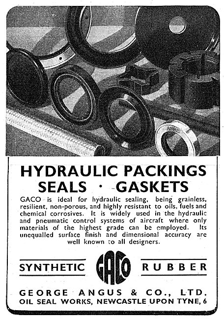 George Angus Oil Seals, Packings & Gaskets  1943 Advert          