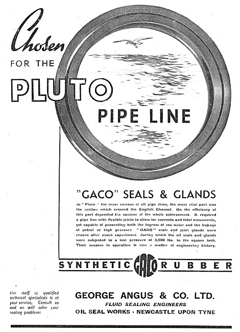 George Angus Oil Seals. GACO Seals & Glands. PLUTO               