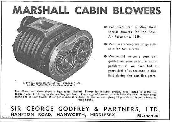 George Godfrey Marshall High Speed Aircraft Cabin Blowers        