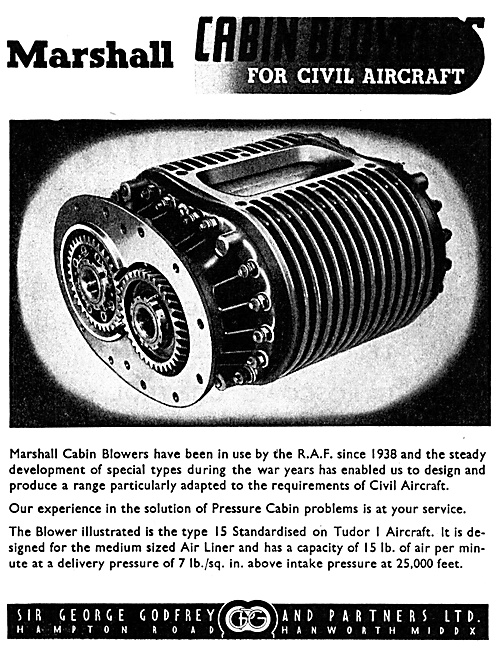 George Godfrey Marshall Cabin Blowers - Cabin Superchargers      