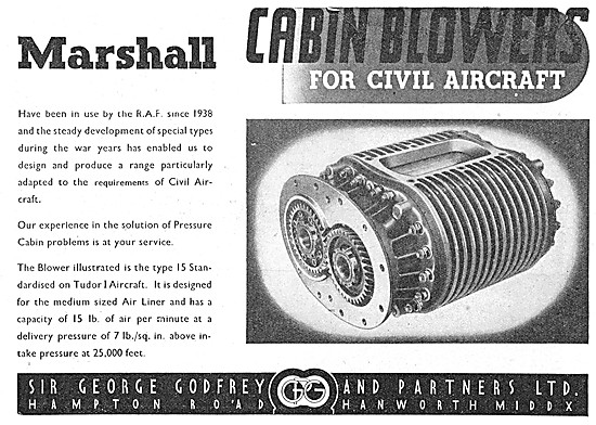 George Godfrey Marshall Cabin Superchargers - Cabin Blowers      