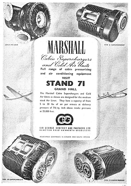 George Godfrey Marshall Cabin Superchargers & Cold Air Units     