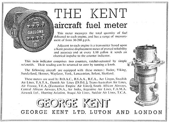 George Kent Aircraft Fuel Meters                                 