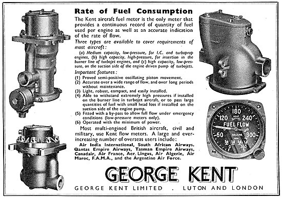 George Kent Aircraft Fuel Meters                                 