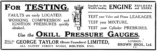 The Okill Pressure Indicator For Engine Builders: Geo Taylor     