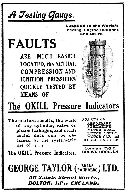 The Okill Pressure Indicator For Engine Builders: Geo Taylor     