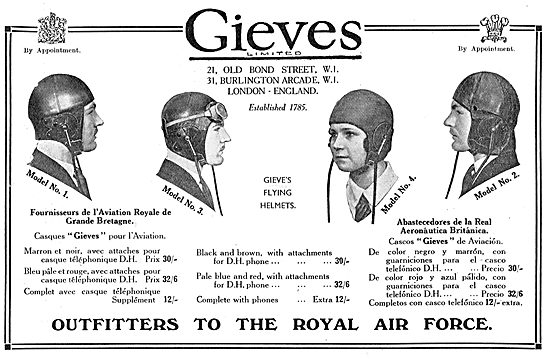 Gieves Flying Helmets                                            