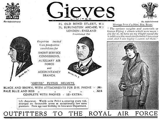 Gieves Uniforms & Flying Clothing For RAF & RN Officers.         