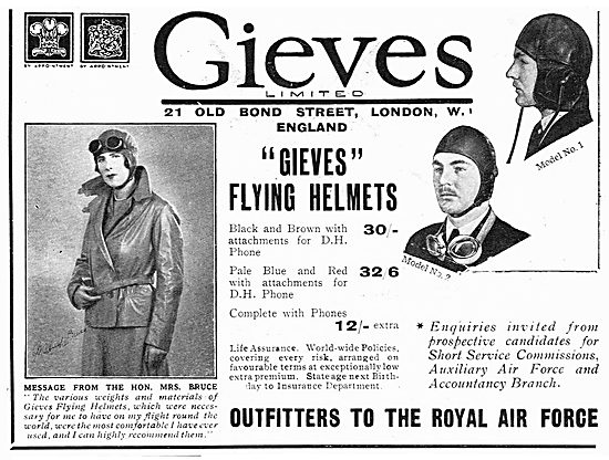 Gieves Flying Helmets - Models No1 & No 2                        