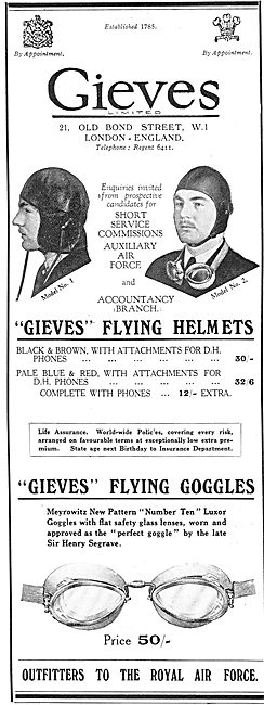 Gieves Flying Clothing For Short Service RAF & RN Officers.      