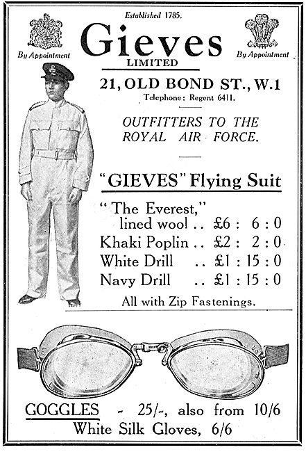 Gieves Everest Lined Wool Flying Suit                            