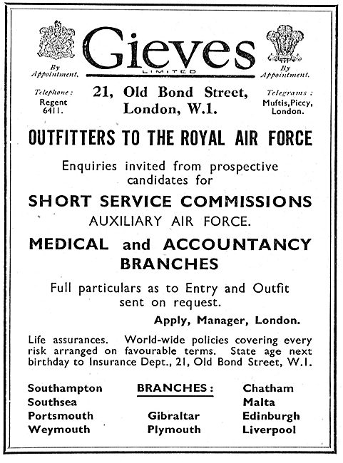 Gieves - Outfitters To The Royal Air Force                       