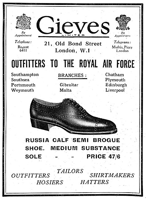 Gieves - Outfitters To The Royal Air Force - Brogues. Shoes      