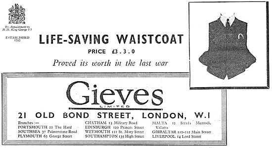 Gieves Life Saving Waistcoat For Aircrew                         