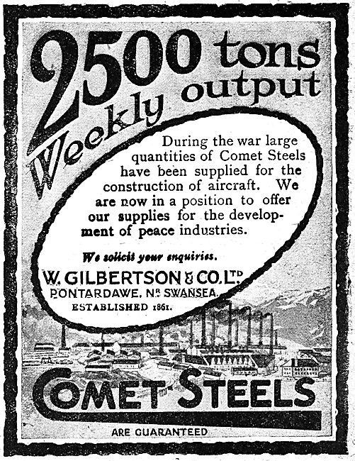 W.Gilbertson & Co. Comet Steels                                  