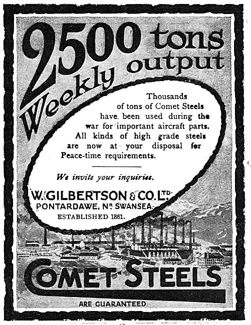 W.Gilbertson & Co. Comet Steels                                  