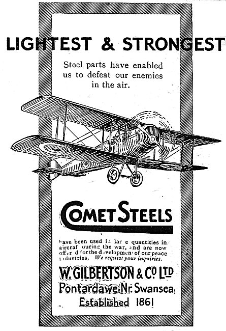 W.Gilbertson & Co. Comet Steels                                  