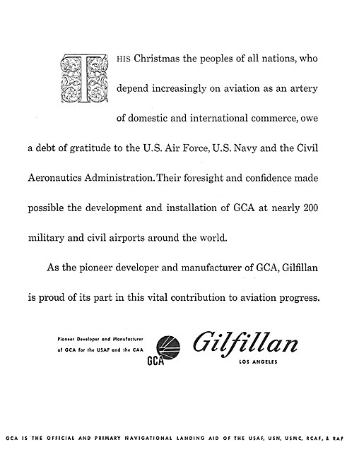 Gilfillan GCA - Gilfillan Ground Controlled Approach Equipment   