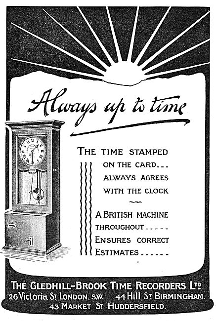 Gledhill-Brook Factory Time Recorders                            