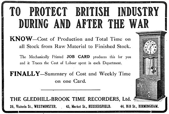 Gledhill-Brook Factory Time Recorders                            