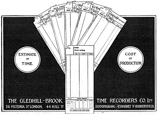 WW1 Gledhill-Brook Factory Time Recorders                        