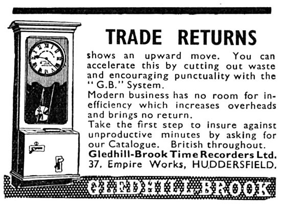 Gledhill-Brook Factory Time Recorder                             