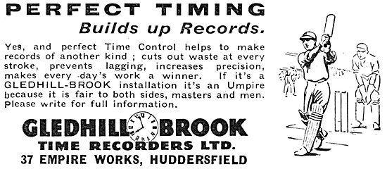 Gledhill-Brook Time Recorders 1938                               