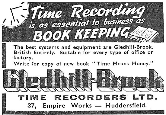 Gledhill-Brook Factory Time Recorders                            