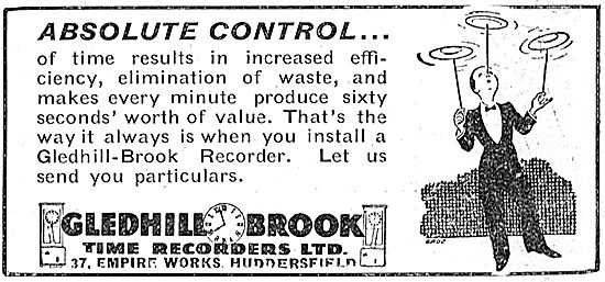 Gledhill-Brook Factory Time Recorders                            