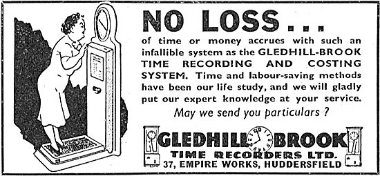 Gledhill-Brook Factory Time Recorders                            