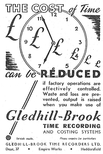 Gledhill-Brook Time Recording & Costing Systems 1945             