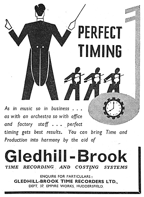 Gledhill-Brook Time Recording & Costing Systems 1947             