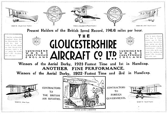 Gloster Aircraft 1922                                            