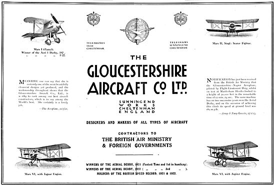 Gloster Aircraft Co. Designers & Makers Of All Types Of Aircraft 