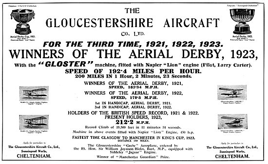 Gloster Mars - Aerial Derby 1921 1922 1923                       