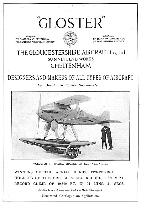 Gloster II Racing Biplane                                        
