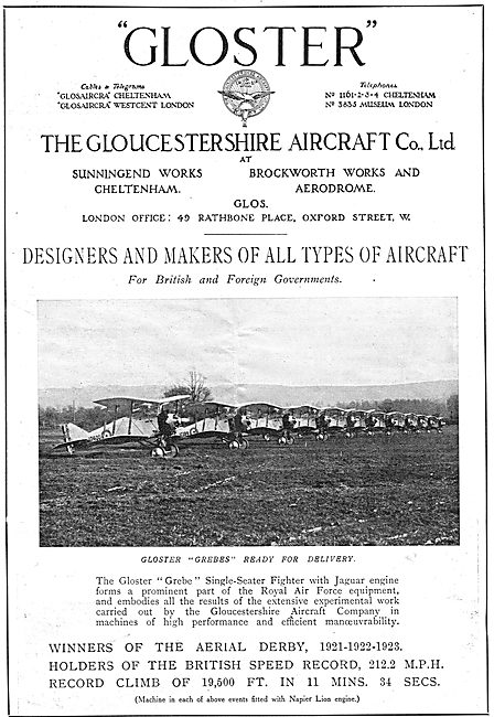 Gloster Grebes Ready For Delivery                                