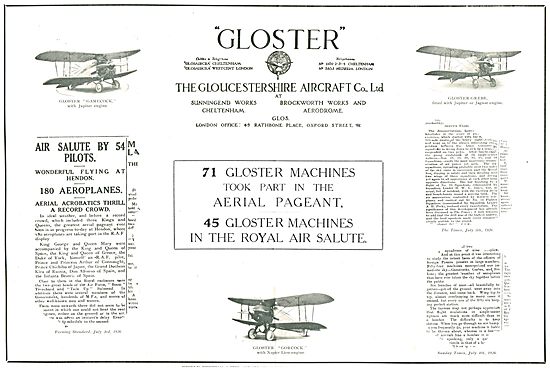 45 Gloster Machines In The Royal Air Salute  71 In Aerial Pageant