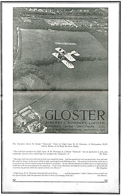 Gloster Gamecock At RAF Display Kenley                           