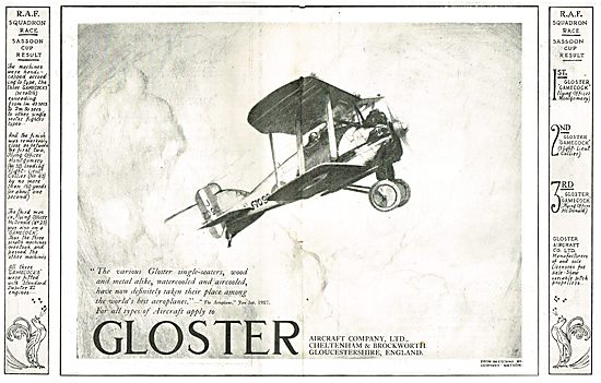 Gloster Single Seater Aircraft Achievements                      