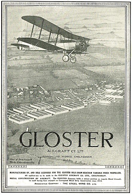 Gloster Licensees For The Gloster Hele-Shaw-Beacham VP Prop      