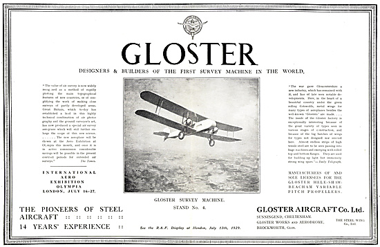 Gloster Survey Machine 1929                                      