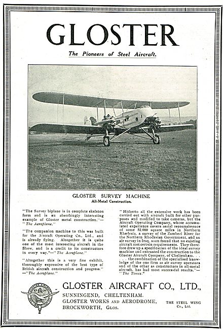 Gloster Survey Machine                                           