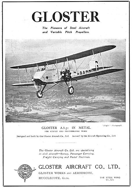 Gloster  AS31 Photo & Survey Aircraft                            