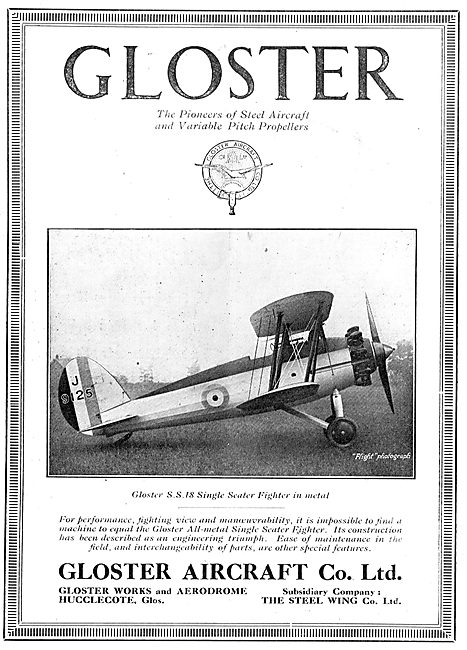 Gloster SS18 Single Seater Fighter Aircraft                      